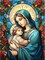 Virgin Mary 5D Diamond Painting Kit – DIY Stained Glass Jesus Art for Adults, 12x16 in, Round Full Drill Gem Art for Home Wall Decor